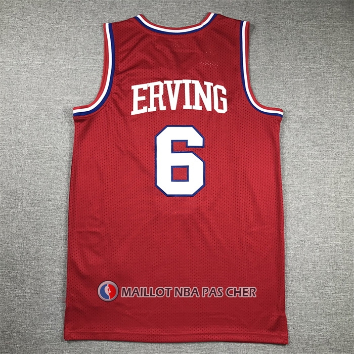 Maillot Philadelphia 76ers Julius Erving NO 6 Mitchell & Ness 1982-83 Rouge